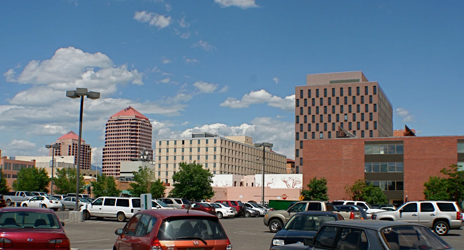 Downtown Albuquerque skyline in a historical photograph uploaded in 2010