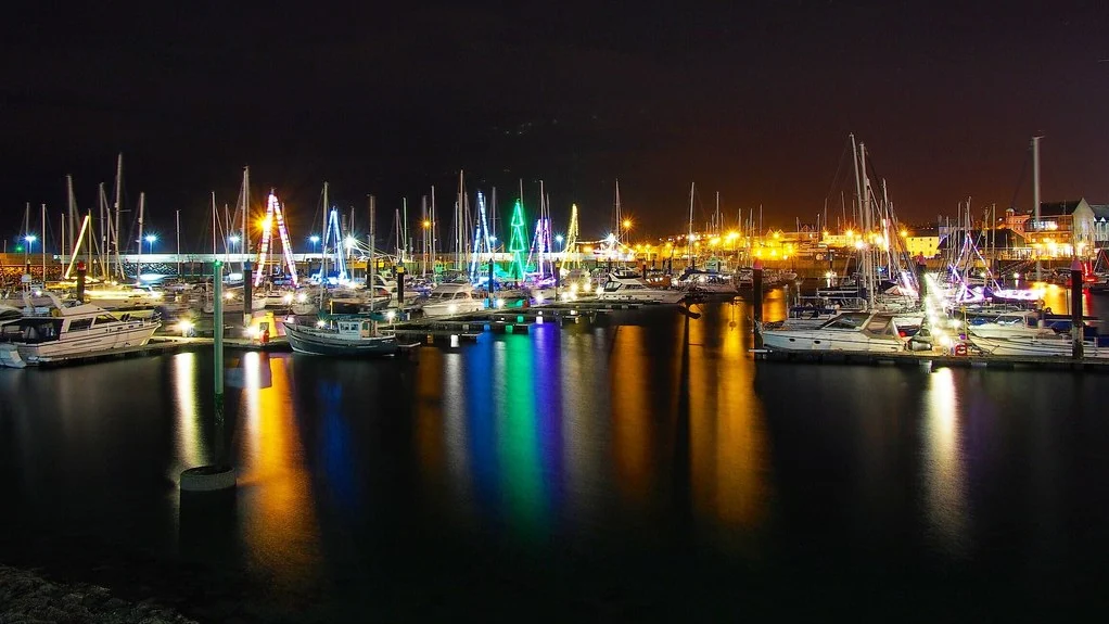 Bangor Marina in County Down at Christmas in 2017
