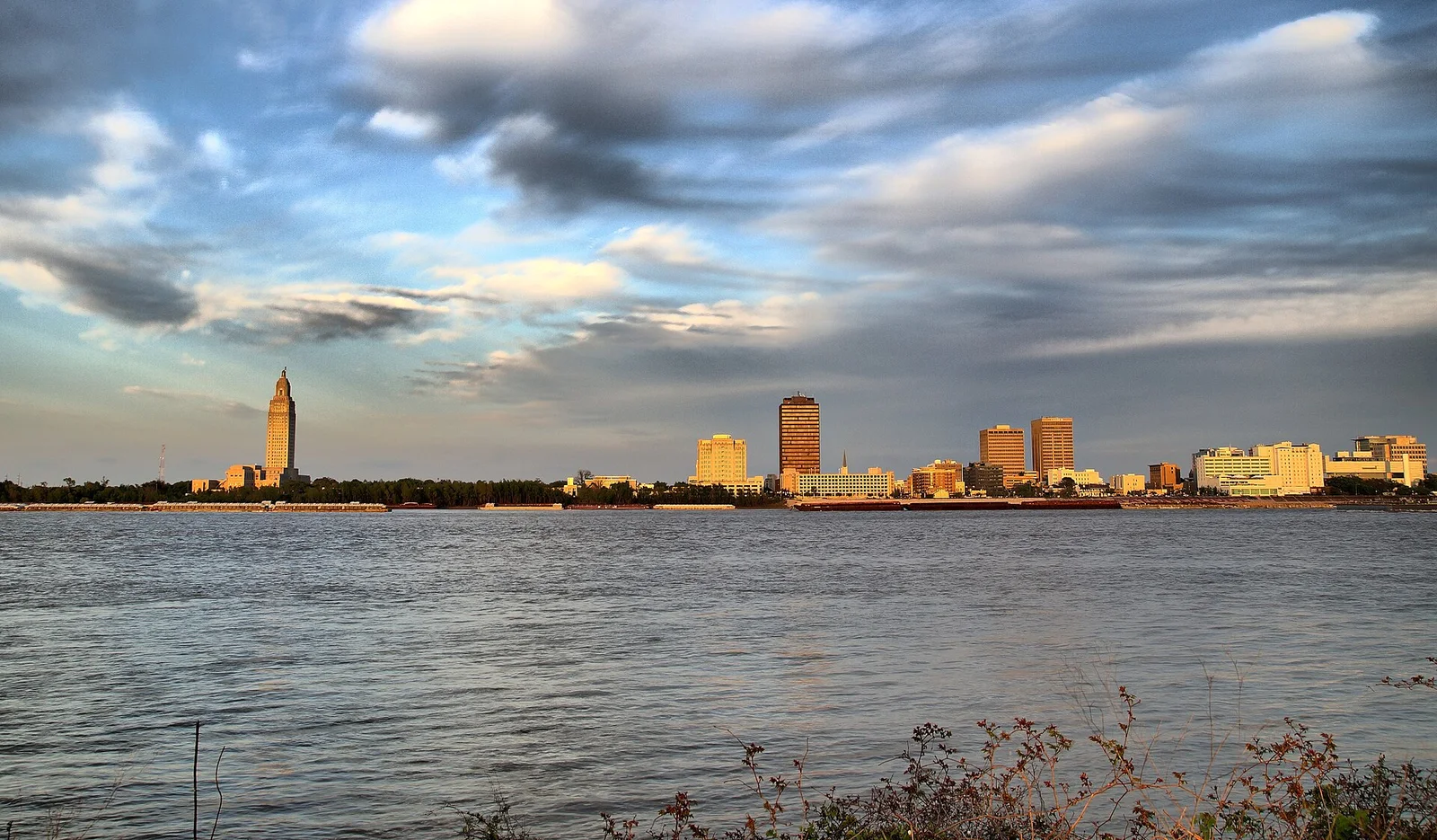 Baton Rouge skyline viewed across the Mississippi River in 2013