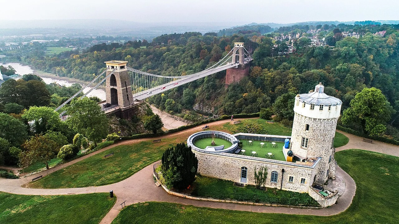 Clifton Suspension Bridge and the Observatory in Bristol in 2018