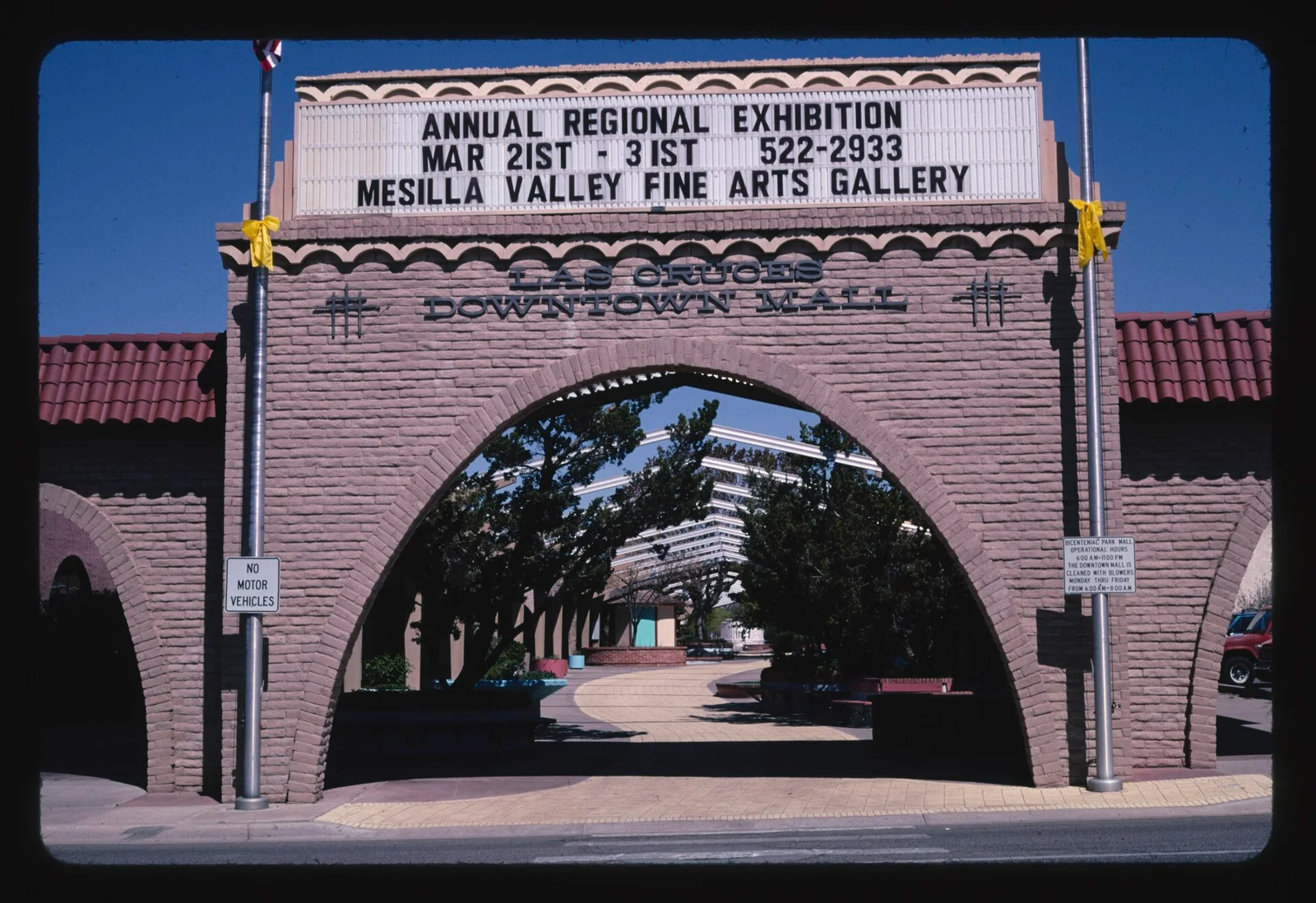 Downtown Las Cruces in a historical Main Street photograph from 2003