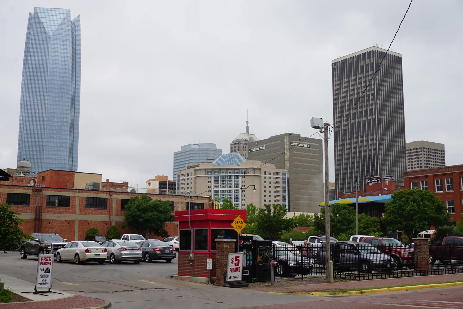 Oklahoma City skyline viewed from Bricktown in 2016