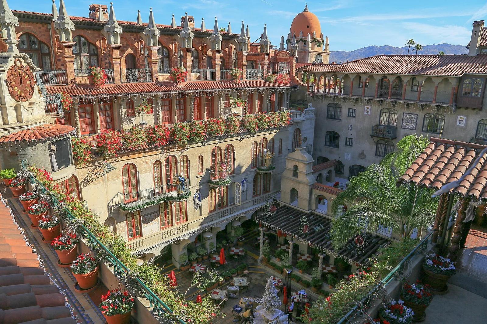 Mission Inn courtyard and historic architecture in Riverside in 2014